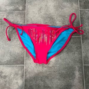 Pink sequin swim bottoms